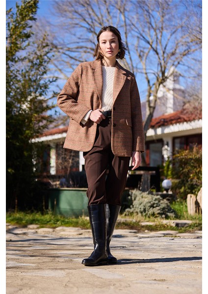 Kazayağı Desenli Blazer