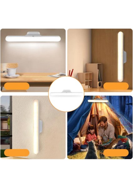 Mıknatıslı Kablosuz USB Şarjlı 3 Modlu Dolap İçi Kabin ve LED Monitör Aydınlatma Lambası