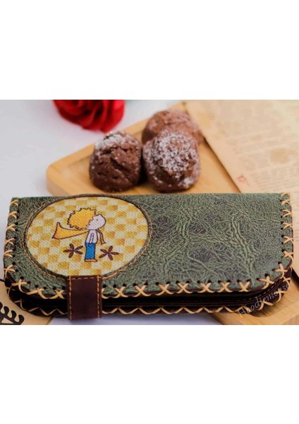 Küçük Prens Figürlü Büyük Postacı Kol Çantası Etnik Bohem Style Çanta Siyah, Cüzdan Yesil Kombin indirimleri