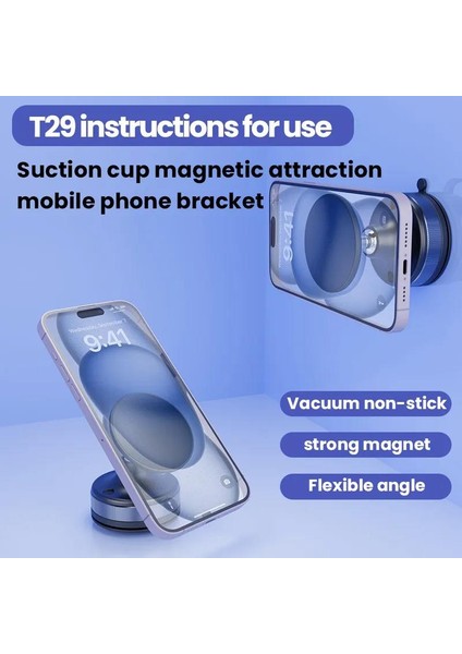 CCT29 Vakumlu Manyetik Telefon Tutucu modelleri