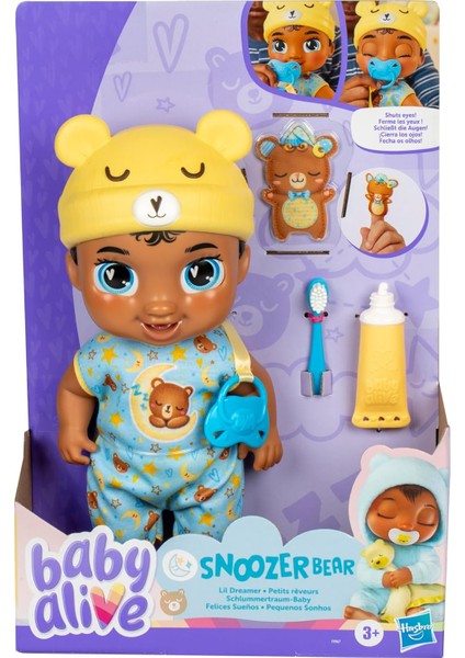 Lil Dreamer Snoozer Bear Sleepy Bebek F9967