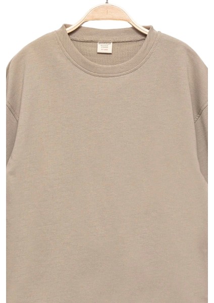 Kız Çocuk %100 Pamuk Fiyonklu Bej Sweatshirt - Rahat ve Şık Stil fiyatları