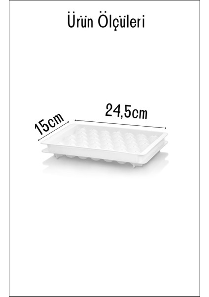 33 Bölmeli Yuvarlak Buz Kalıbı / 2'li Set - Antrasit