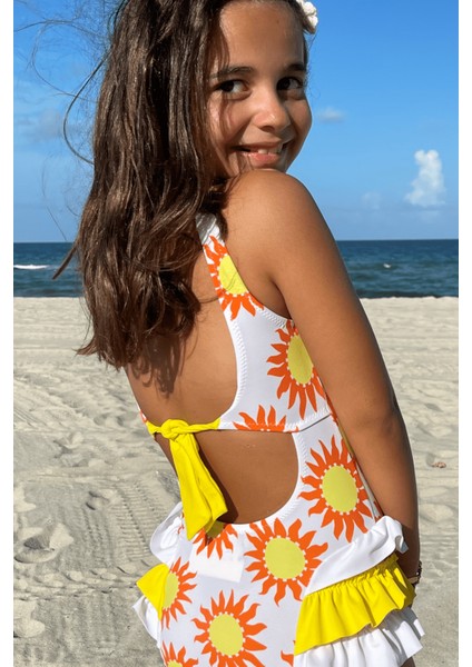 Askılı Güneş Desenli Fırfırlı Kız Çocuk Mayo By Nessi Byrd modelleri