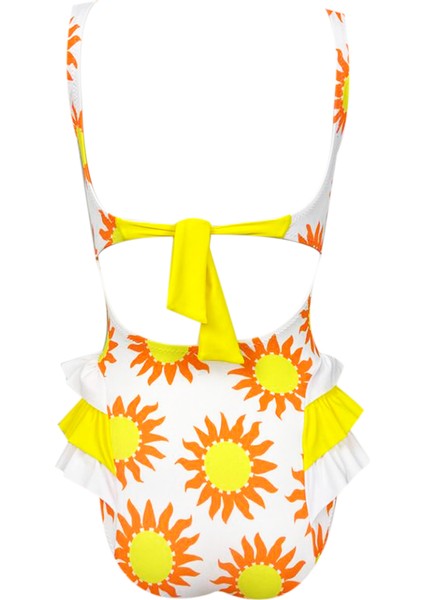 Askılı Güneş Desenli Fırfırlı Kız Çocuk Mayo By Nessi Byrd fırsatları