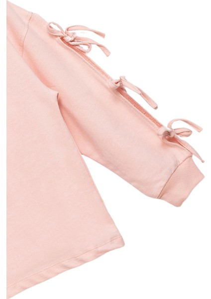 Kız Çocuk %100 Pamuk Fiyonklu Pembe Sweatshirt - Günlük ve Şık Stil modelleri