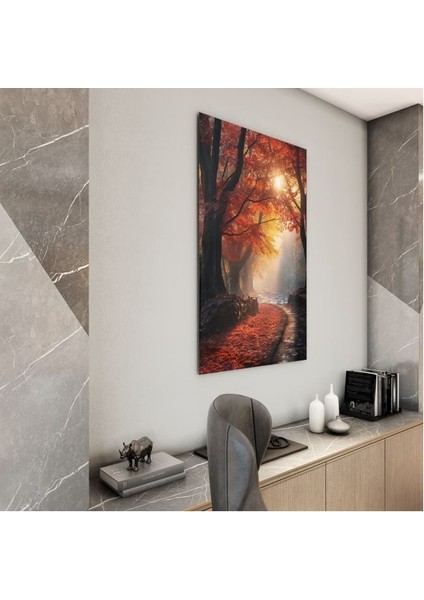 Doğa Manzaralı Cam Tablo - Karışık - Dikey Motif 01-066 modelleri