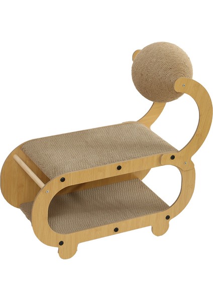 Kedi Tırmalama Tahtası, Kedi Kumu, Aşınmaya Dayanıklı, Kepeksiz, Yazlık Çift Katlı Kedi Odası (Yurt Dışından)