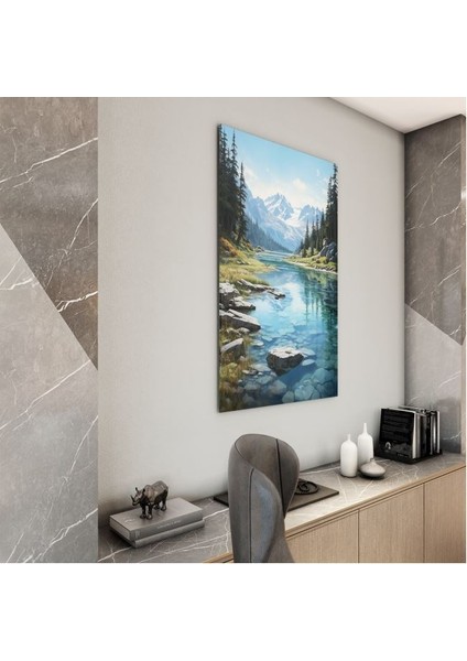 Doğa Manzaralı Cam Tablo - Karışık - Dikey Motif 01-078 modelleri