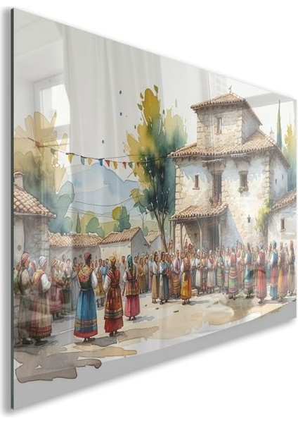Doğa Manzaralı Cam Tablo - Anadolu - Yatay Motif 03-001