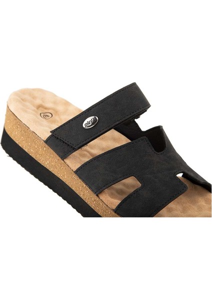 Paia Anatomik Taban Kadın Terlik Siyah modelleri