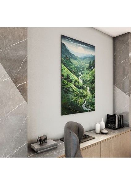 Doğa Manzaralı Cam Tablo - Karışık - Dikey Motif 01-072 modelleri