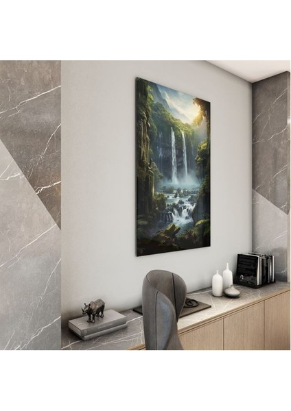 Doğa Manzaralı Cam Tablo - Karışık - Dikey Motif 01-063 modelleri