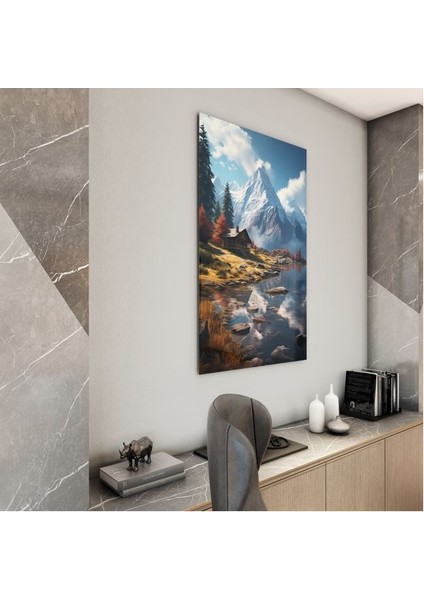 Doğa Manzaralı Cam Tablo - Karışık - Dikey Motif 01-060 modelleri