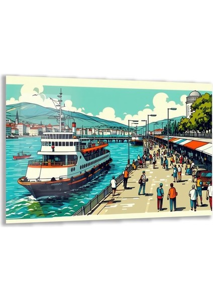 Doğa Manzaralı Cam Tablo - Istanbul - Yatay Motif 02-026