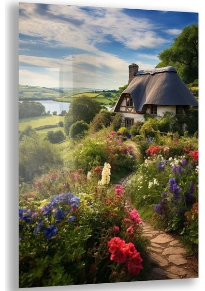 Doğa Manzaralı Cam Tablo - Karışık - Dikey Motif 01-031