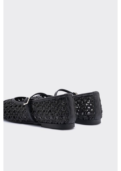 Neya Siyah Deri Fileli Kadın Babet fırsatları