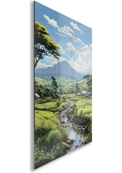 Doğa Manzaralı Cam Tablo - Karışık - Dikey Motif 01-040 fiyatları