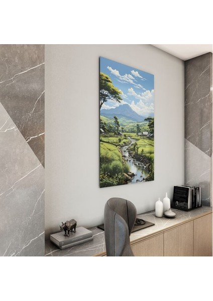 Doğa Manzaralı Cam Tablo - Karışık - Dikey Motif 01-040 modelleri