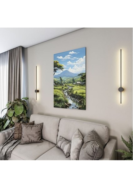Doğa Manzaralı Cam Tablo - Karışık - Dikey Motif 01-040 fırsatları