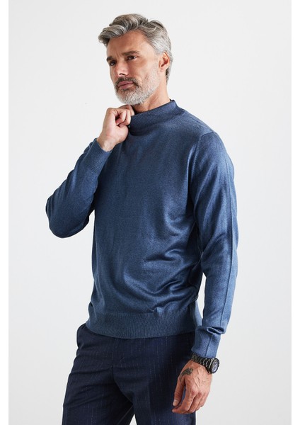 Erkek Büyük Beden Normal Kesim Yarım Balıkçı Yaka Triko Kazak fırsatları