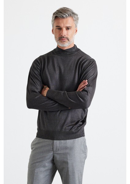 Erkek Büyük Beden Normal Kesim Yarım Balıkçı Yaka Triko Kazak modelleri