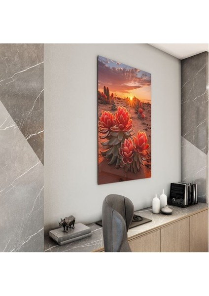 Doğa Manzaralı Cam Tablo - Karışık - Dikey Motif 01-074 modelleri