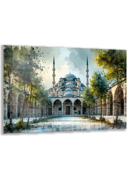 Doğa Manzaralı Cam Tablo - Istanbul - Yatay Motif 02-035