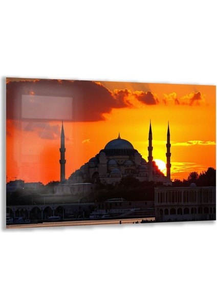 Doğa Manzaralı Cam Tablo - Istanbul - Yatay Motif 02-016