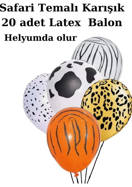 Safari Temalı Karışık Balon