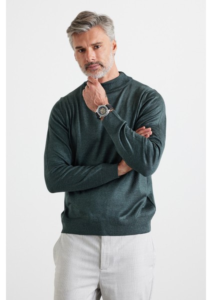 Erkek Büyük Beden Normal Kesim Yarım Balıkçı Yaka Triko Kazak indirimleri