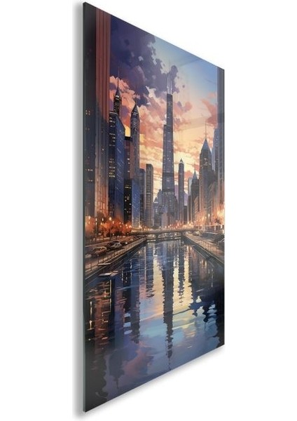 Doğa Manzaralı Cam Tablo - Karışık - Dikey Motif 01-097 fiyatları