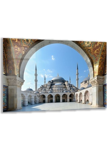 Doğa Manzaralı Cam Tablo - Istanbul - Yatay Motif 02-030
