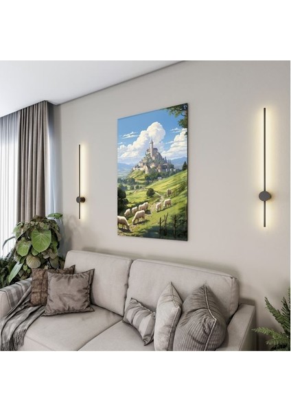 Doğa Manzaralı Cam Tablo - Karışık - Dikey Motif 01-026