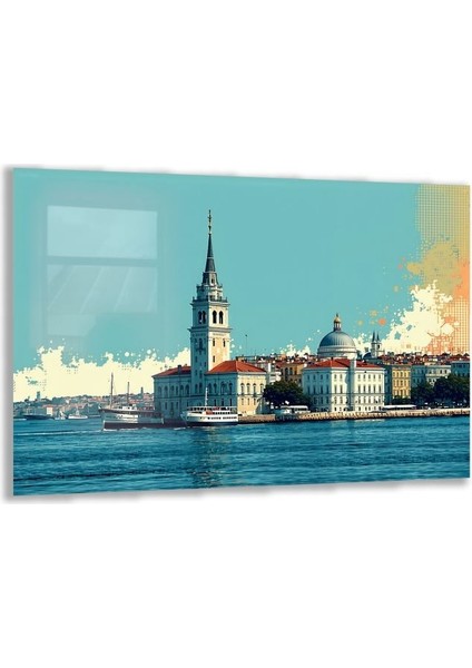 Doğa Manzaralı Cam Tablo - Istanbul - Yatay Motif 02-034