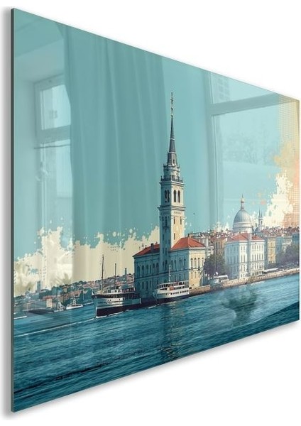 Doğa Manzaralı Cam Tablo - Istanbul - Yatay Motif 02-034 fiyatları