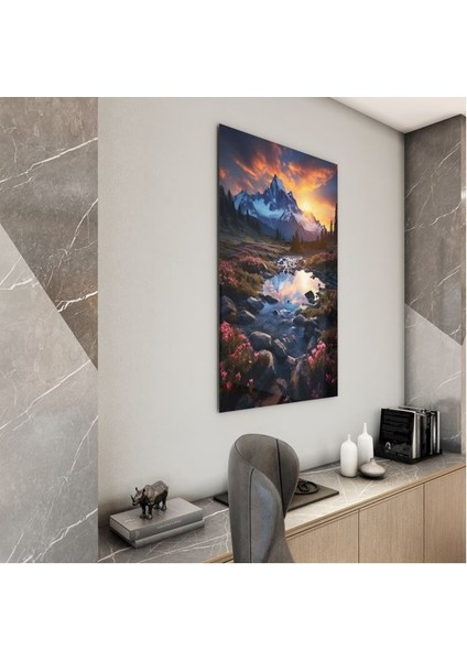 Doğa Manzaralı Cam Tablo - Karışık - Dikey Motif 01-023 modelleri