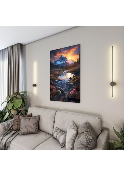 Doğa Manzaralı Cam Tablo - Karışık - Dikey Motif 01-023 fırsatları