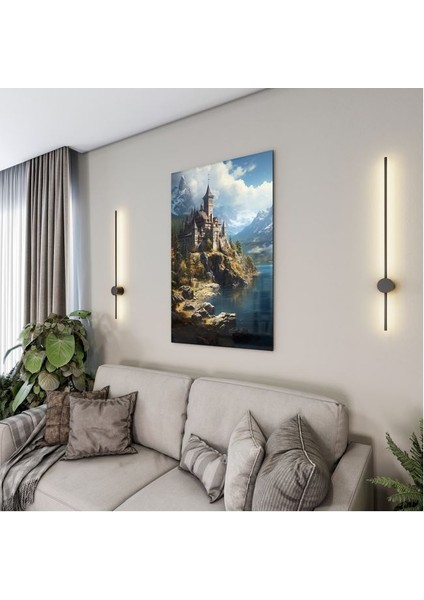 Doğa Manzaralı Cam Tablo - Karışık - Dikey Motif 01-035 fırsatları