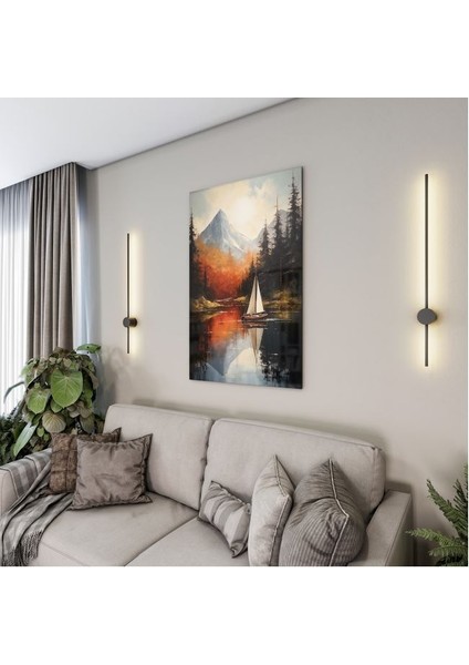 Doğa Manzaralı Cam Tablo - Karışık - Dikey Motif 01-080 fırsatları