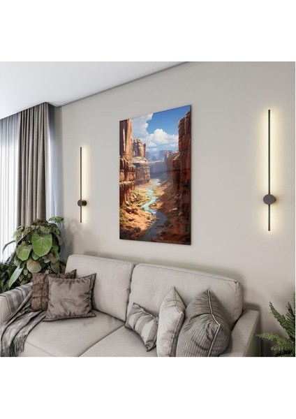 Doğa Manzaralı Cam Tablo - Karışık - Dikey Motif 01-048 fırsatları