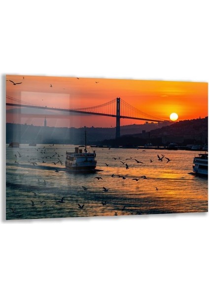 Doğa Manzaralı Cam Tablo - Istanbul - Yatay Motif 02-038