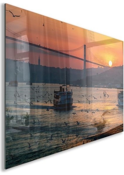 Doğa Manzaralı Cam Tablo - Istanbul - Yatay Motif 02-038 fiyatları