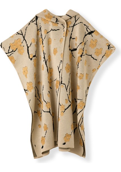 Kemik Kabartmalı Kapşonlu Kepenek