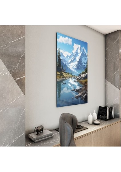 Doğa Manzaralı Cam Tablo - Karışık - Dikey Motif 01-059 modelleri