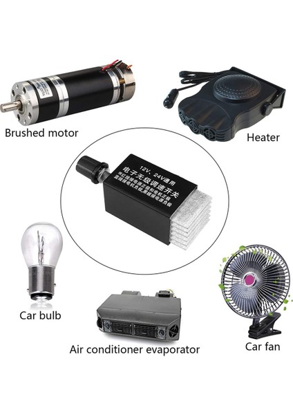 Adet Motor Hız Regülatörü Dc 12 V/24 V 10 A Motor Hız Kontrol Anahtarı Araba Kamyon Fan Isıtıcı Kontrolü (Yurt Dışından)