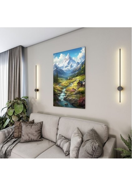 Doğa Manzaralı Cam Tablo - Karışık - Dikey Motif 01-027 fırsatları