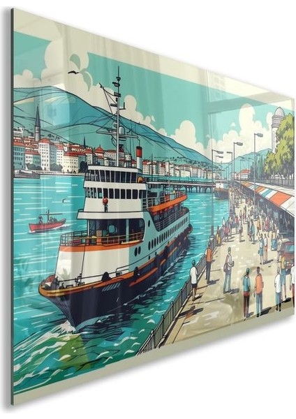 Doğa Manzaralı Cam Tablo - Istanbul - Yatay Motif 02-026 fiyatları