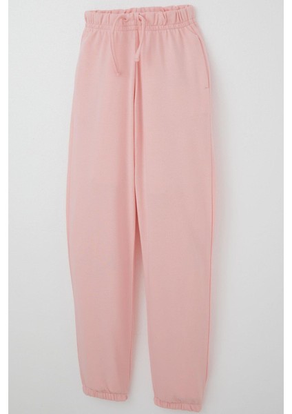 Kız Çocuk Alt Bağcık Aksesuarlı Beli Paçası Lastikli 9-14 Yaş, Pembe modelleri