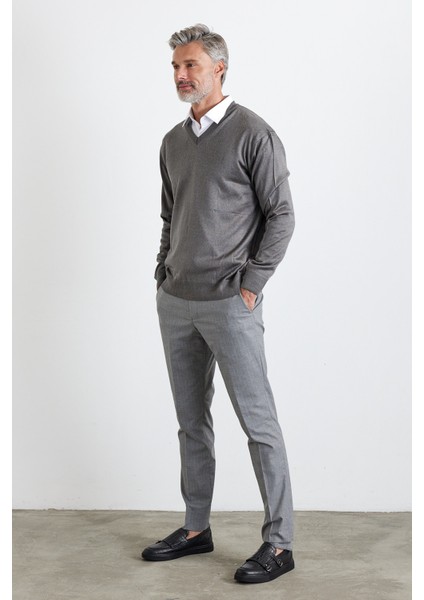 Erkek Büyük Beden Standart Fit Normal Kesim V Yaka Triko Kazak fırsatları